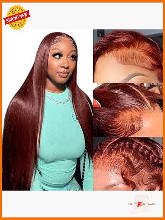 26inch 13x6 Lace Front Wig Human Hair Straight 180% Density Full Head Hand-Tied main image 6